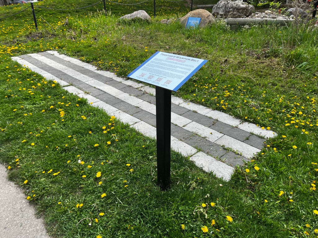 Two row wampum memorial at St Mary's Church, Kitchener
